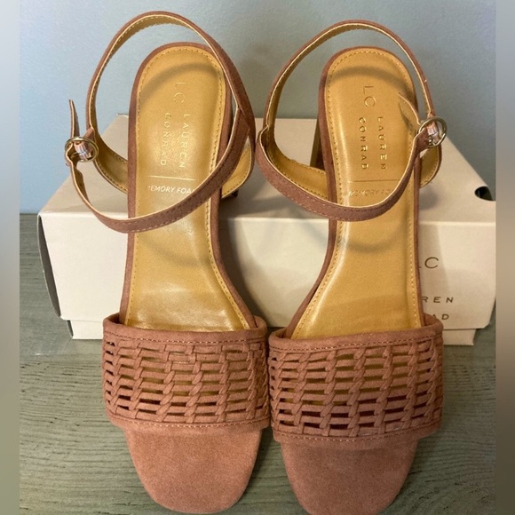 LC Lauren Conrad Mauve Kingbird Women's Heeled Sandals Size 10 - Picture 5 of 6